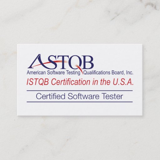 Customizable ASTQB Certified Software Tester Business Cards