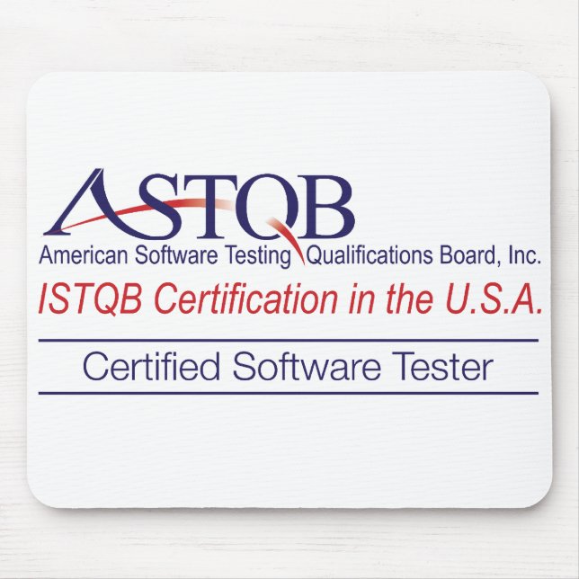 ASTQB Certified Software Tester Mousepad (Front)