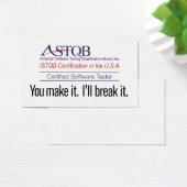 ASTQB Certified Software Tester You make it card (Desk)