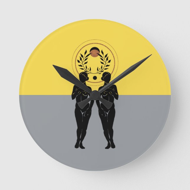 Astra Feminine Modern Art Round Clock (Front)