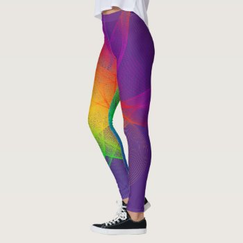 Astract Dynamic Colors In Motion Leggings by zlatkocro at Zazzle