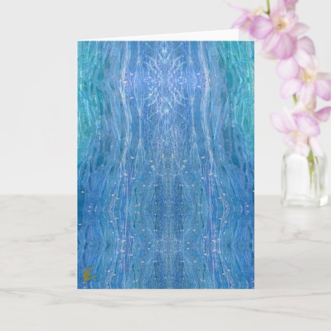Astral Body Shimmers Blue Nature Meditation Card (Orchid)