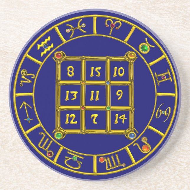 ASTRAL CODE ,blue Sandstone Coaster (Front)