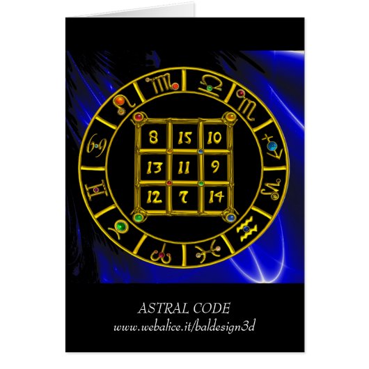 ASTRAL CODE,MAGIC SQUARE 33 Zodiac Astrology Chart Cards (Front)