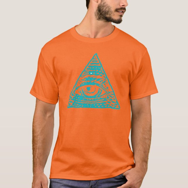 Astral Evil Eye Illuminati Pyramid Symbol T-Shirt (Front)