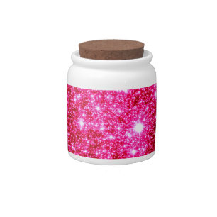 Astral Glitter Hot Pink Candy Jar