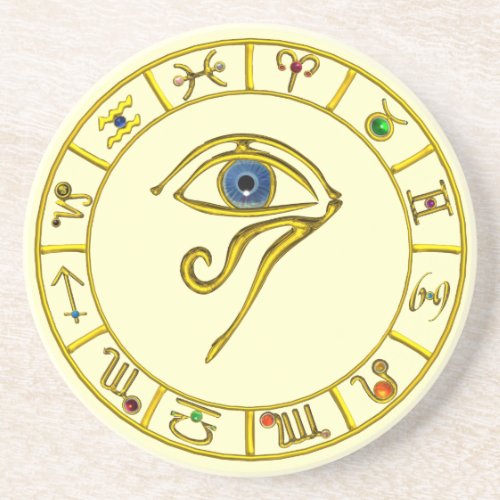 ASTRAL HORUS EYEBLUE TALISMAN Astrology Chart Coaster