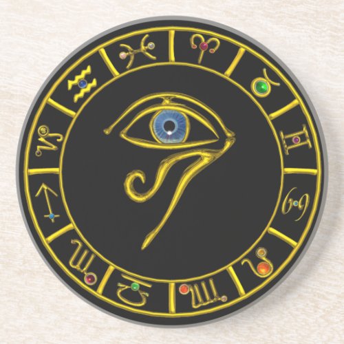 ASTRAL HORUS EYEBLUE TALISMAN Astrology Chart Coaster