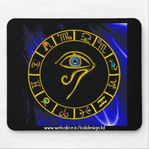 ASTRAL HORUS EYEBLUE TALISMAN Astrology Chart Mouse Pad