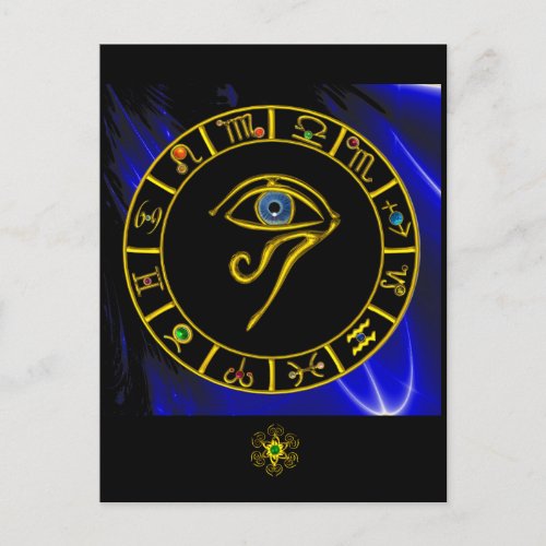 ASTRAL HORUS EYEBLUE TALISMAN Astrology Chart Postcard