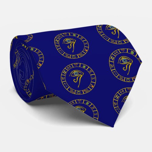 ASTRAL HORUS EYEBLUE TALISMAN Astrology Chart Tie