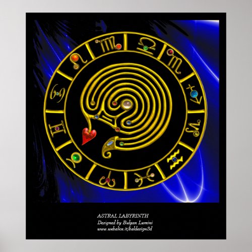 ASTRAL LABYRINTH GOLD ZODIAC CHART Astrology