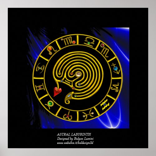 ASTRAL LABYRINTH GOLD ZODIAC CHART Astrology