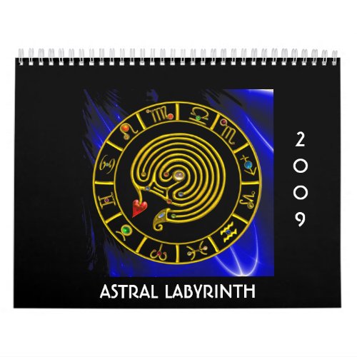 ASTRAL LABYRINTH GOLD ZODIAC CHART Astrology Calendar