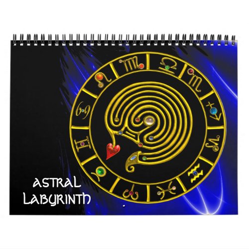 ASTRAL LABYRINTH GOLD ZODIAC CHART Astrology Calendar