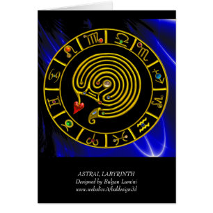 ASTRAL LABYRINTH GOLD ZODIAC CHART Astrology Cards