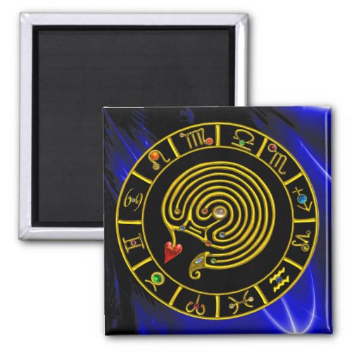 ASTRAL LABYRINTH GOLD ZODIAC CHART Astrology Magnet