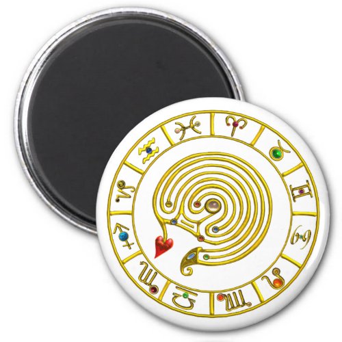 ASTRAL LABYRINTH GOLD ZODIAC CHART Astrology Magnet