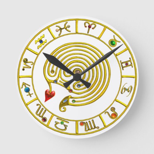 ASTRAL LABYRINTH GOLD ZODIAC CHART Astrology Round Clock