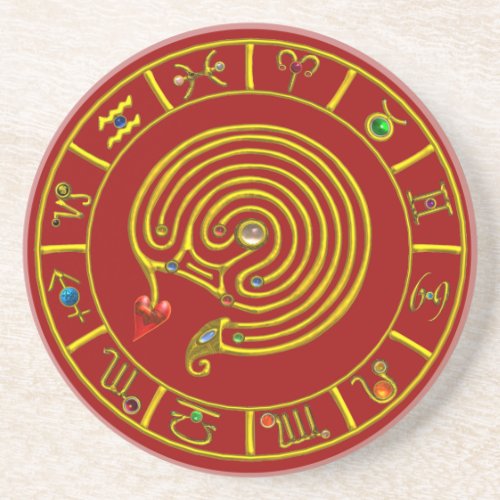 ASTRAL LABYRINTH red Drink Coaster