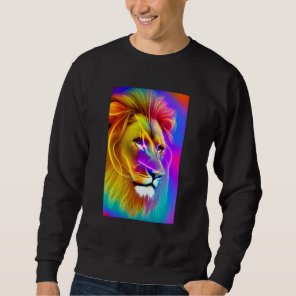 Astral Lion Psychedelic Cosmic Trippy Sweatshirt