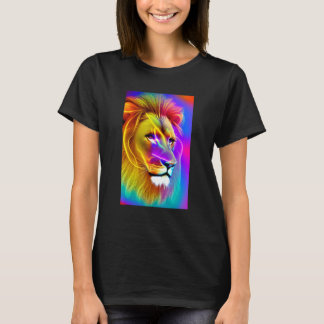 Astral Lion Psychedelic Cosmic Trippy T-Shirt