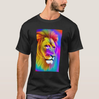 Astral Lion Psychedelic Cosmic Trippy T-Shirt