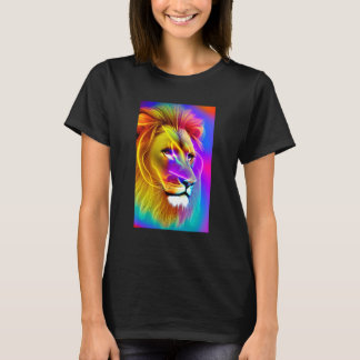 Astral Lion Psychedelic Cosmic Trippy T-Shirt