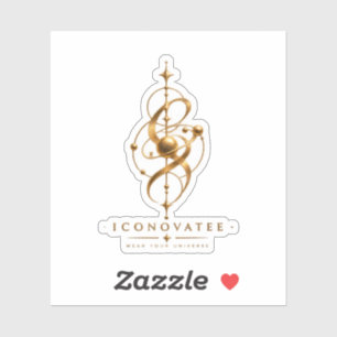 Astral Motion Golden Cosmic Symbol Sticker