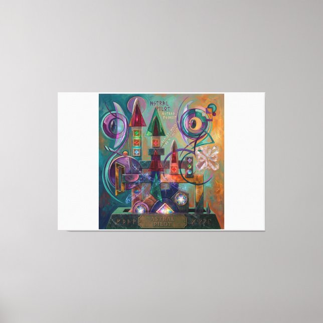 Astral Pilot: Kandinsky Style Abstract Expressioni Canvas Print (Front)