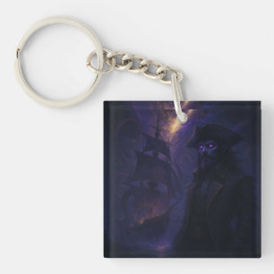 Astral Pirate in Amethyst Light Keychain