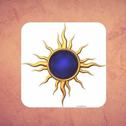 Astral Star Sapphire Sun Square Sticker