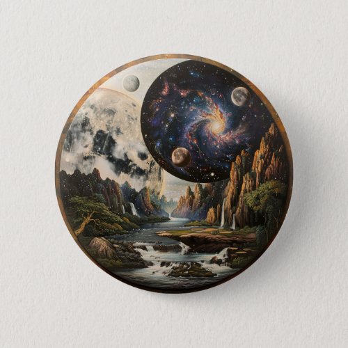 Astral Symmetry Merging Nature and Universe Button