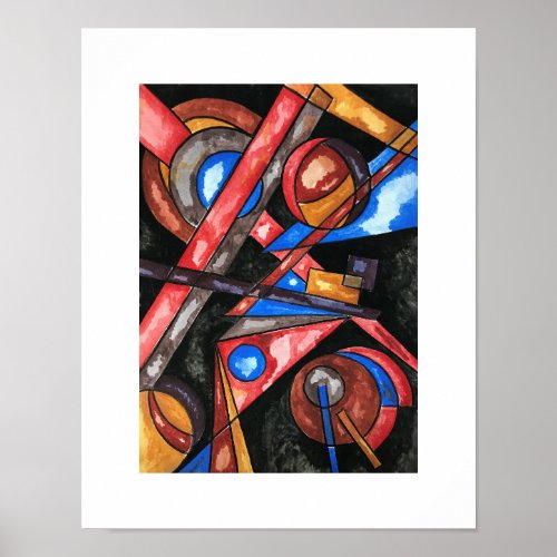 Astral Travel_Hand Painted Modern Geometric Art Poster