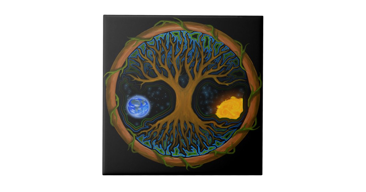 Astral Tree of Life Ceramic Tile Zazzle