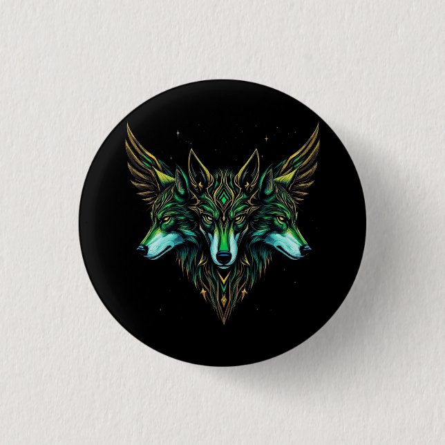 Astral Wolves Button (Front)