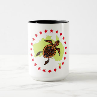 Astralian Sea Turtle And Stars Mug