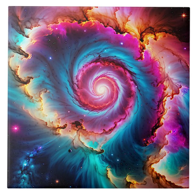 “Astralis” - Nebula and Galaxies                   Ceramic Tile (Front)