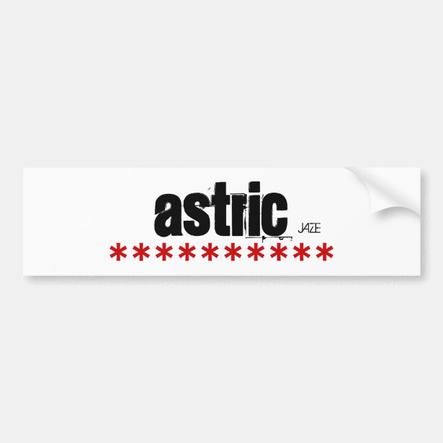 **********, Astric, JAZE Bumper Sticker (Front)