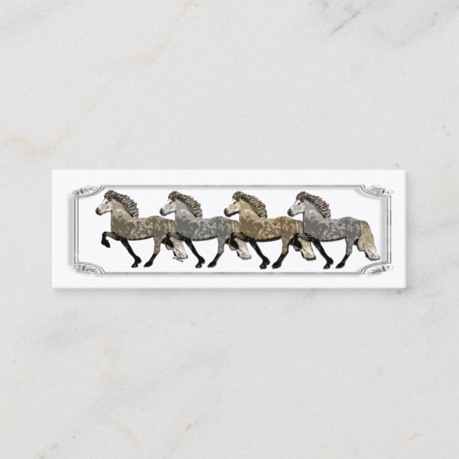 Astrid Icelandic horses Mini Business Card (Front)