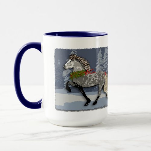 Astrid the Icelandic Horse for the Holidays Mug