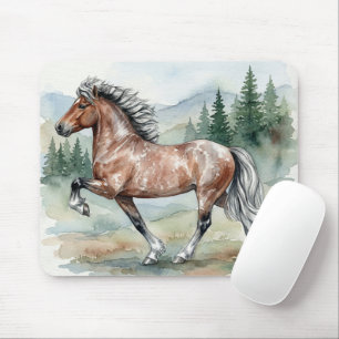 Astrid Tolting Icelandic Horse watercolor Mouse Pad