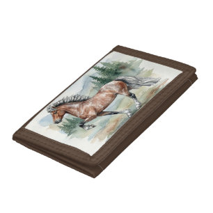Astrid Tolting Icelandic Horse watercolor Tri-fold Wallet