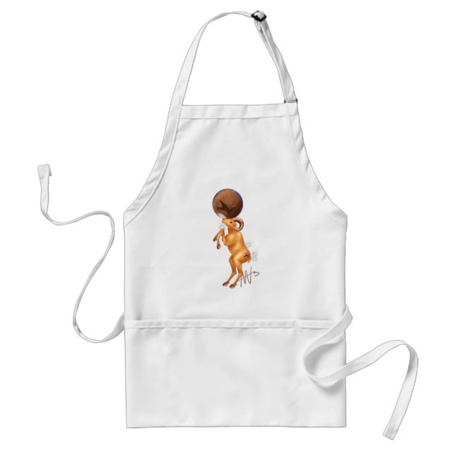 Astro Aries Mars Zodiac Adult Apron (Front)
