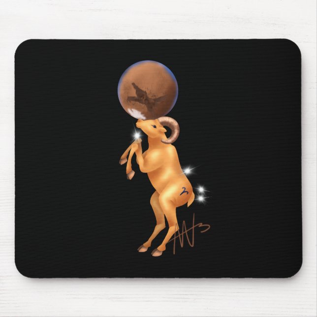 Astro Aries Mars Zodiac Mouse Pad (Front)