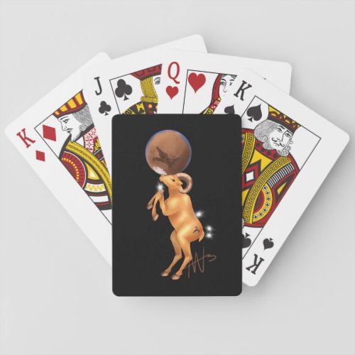 Astro Aries Mars Zodiac Playing Cards