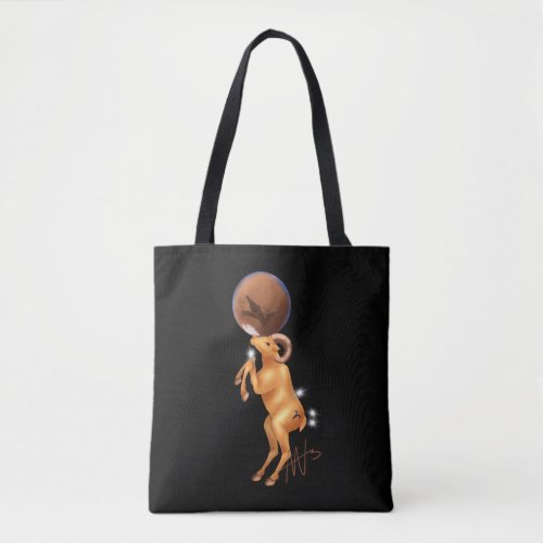 Astro Aries Mars Zodiac Tote Bag