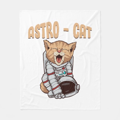 Astro Cat Fleece Blanket