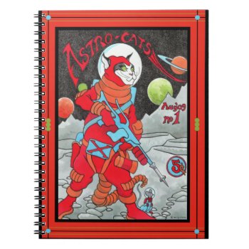 "astro-cats" Notebook by TabbyHallDesigns at Zazzle