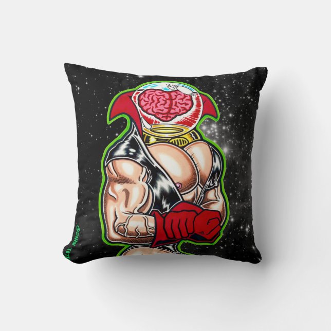 Astro-Creeps™: Dr. Diabolique™ Throw Pillow (Front)